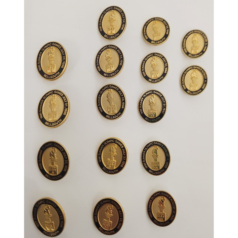 Vintage Olympics BellSouth 1996 Summer Commemorative Pins Set 16 (Days‎ 2 - 17)